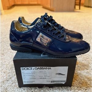 New Dolce Gabbana shiny navy blue shoes